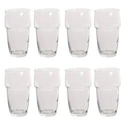 Foto van Haes deco - waterglas, drinkglas set van 8 glazen - inhoud glas 250 ml / ø 8x13 cm