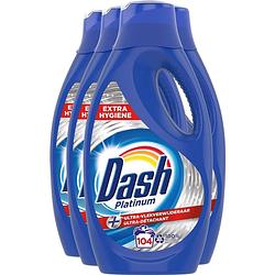 Foto van Dash vloeibaar wasmiddel platinum + ultra vlekverwijderaar - 4x26 wasbeurten - voordeelverpakking