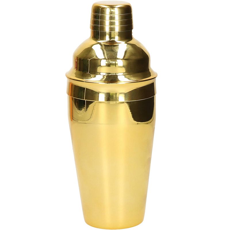 Foto van Alpina cocktailshaker - 550 ml-goud -rvs - cocktailshakers