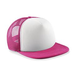 Foto van Beechfield junior vintage snapback trucker fuchsia/white