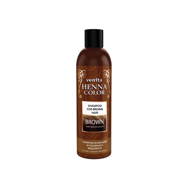 Foto van Henna color brown kruidenshampoo voor bruin haar 250ml