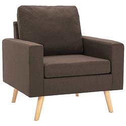 Foto van The living store fauteuil - 77 x 71 x 80 cm - bruin