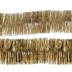 Foto van Decoris folie kerstslingers 4x stuks - goud - kunststof - 270 cm - kerstslingers