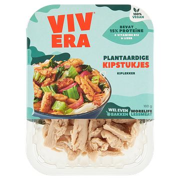 Foto van Vivera plantaardige kipstukjes 160g bij jumbo