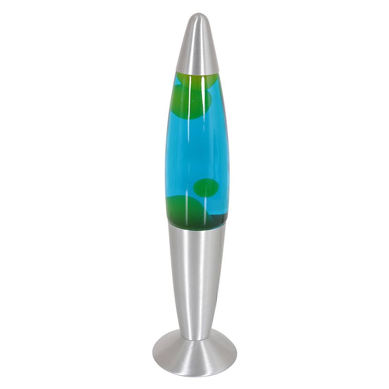 Foto van Mexlite volcan lavalamp staal/blauw