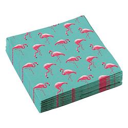 Foto van 40x flamingo servetten 33 x 33 cm - feestservetten