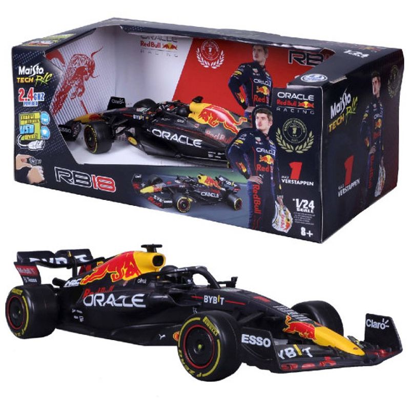 Foto van Maisto red bull max verstappen rb18 1:24 rc auto