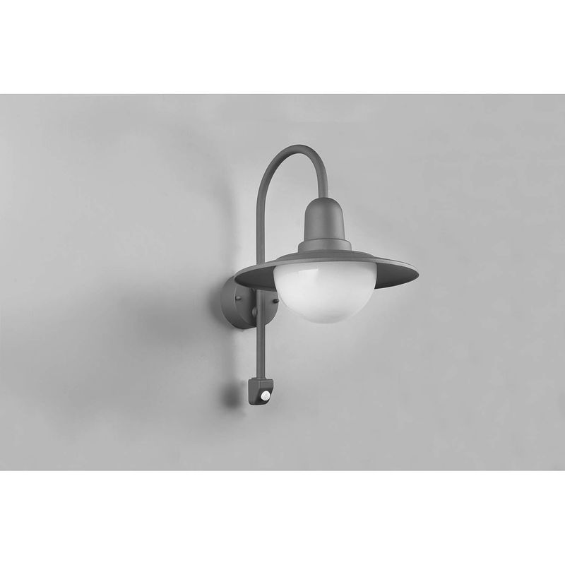 Foto van Moderne wandlamp norman - metaal - grijs