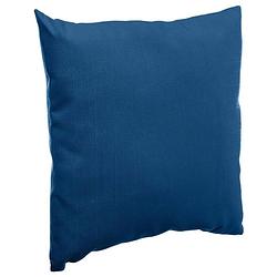 Foto van Bank/sier/tuin kussens voor binnen en buiten in de kleur indigo blauw 40 x 40 x 10 cm - tuinstoelkussens