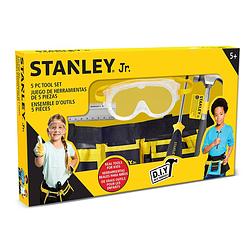 Foto van Stanley gereedschap set voor kinderen - hamer - schroevendraaier - veiligheidsbril - liniaal - gereedschapsriem