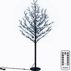 Foto van Kerst bloesem, 220 cm, 220 led'ss, blauwe verlichting, kerstboom, kerstversiering