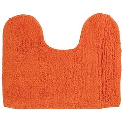 Foto van Msv wc/badkamerkleed/badmat voor op de vloer - oranje - 45 x 35 cm - badmatjes