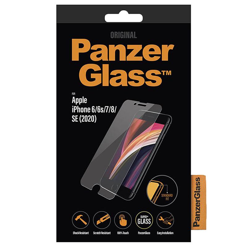 Foto van Panzerglass apple iphone 6/6s/7/8/se (2020) smartphone screenprotector transparant
