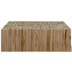 Foto van The living store salontafel - teakhout - 90 x 50 x 30 cm - handgemaakt