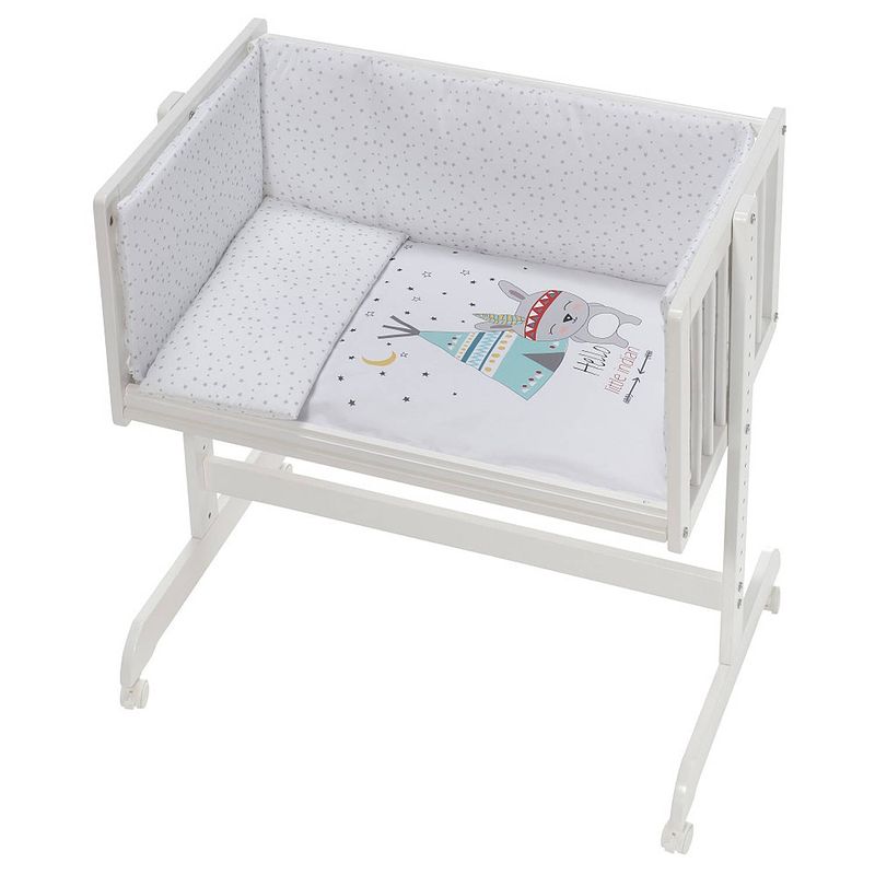 Foto van Interbaby wieg/co-sleeper little indian 90 x 55 cm hout wit