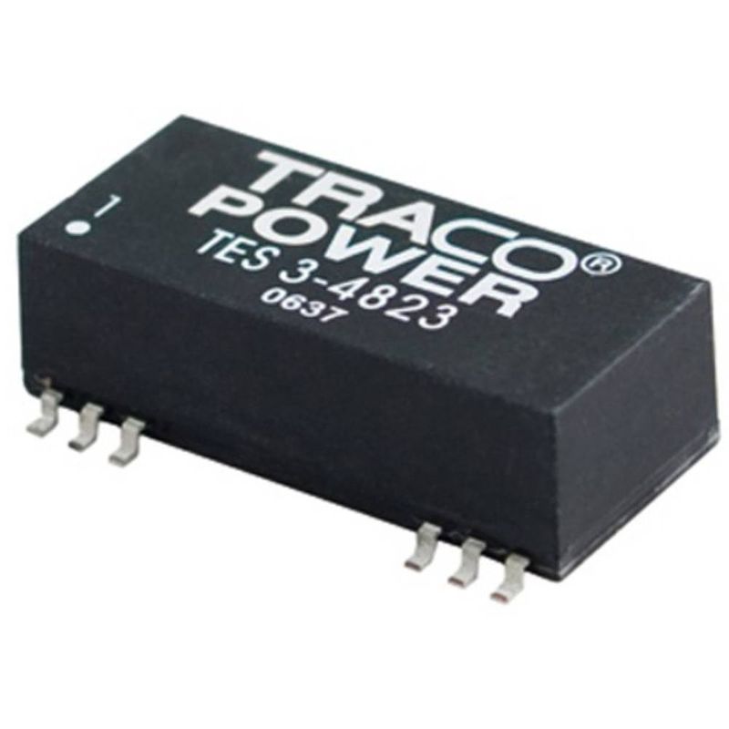 Foto van Tracopower tes 3-1223 dc/dc-converter, smd 12 v/dc 5 v/dc 100 ma 3 w aantal uitgangen: 2 x inhoud 1 stuk(s)