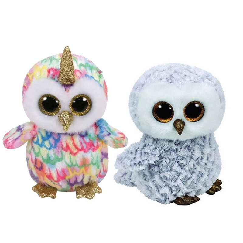 Foto van Ty - knuffel - beanie boo's - enchanted owl & owlette owl