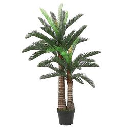 Foto van Mica decorations palm kunstplant - groen - h150 x d95 cm - kunstplanten