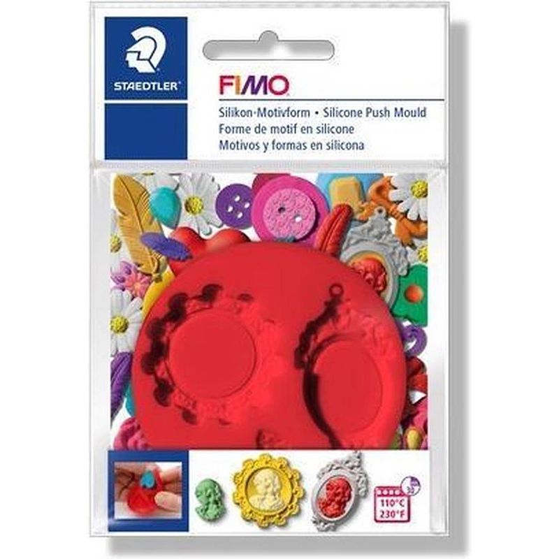 Foto van Fimo kleimal camee junior 7 cm siliconen rood