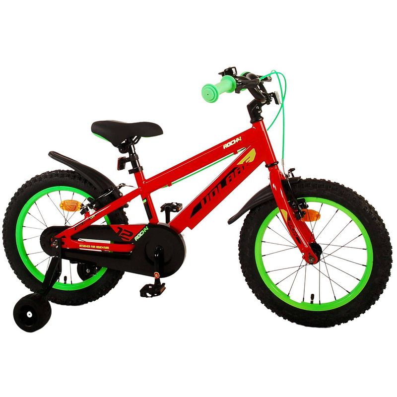 Foto van Volare rocky kinderfiets - jongens - 16 inch - rood - twee handremmen