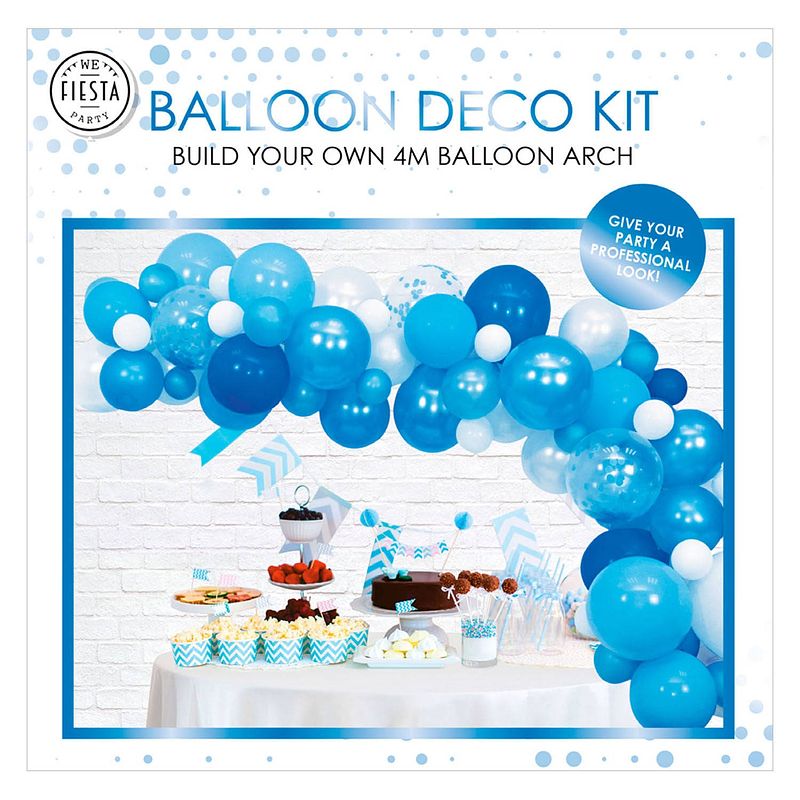 Foto van Globos ballonnen boog set blauw