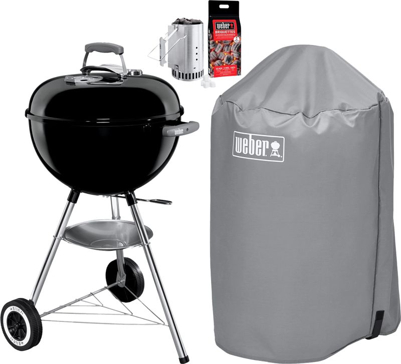 Foto van Weber barbecuepakket original kettle 47 cm zwart