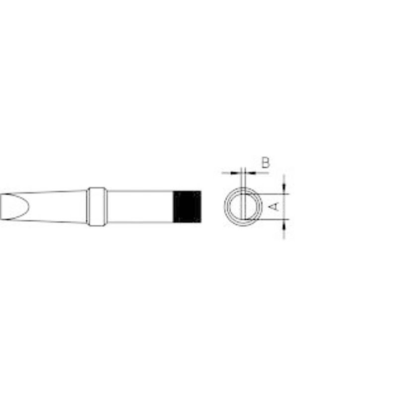 Foto van Weller 4pta7-1 soldeerpunt platte vorm grootte soldeerpunt 1.6 mm inhoud: 1 stuk(s)