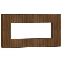 Foto van The living store tv-meubelset - tv-meubel - 4x 80x30x30cm - 4x 30.5x30x60cm - bruineiken