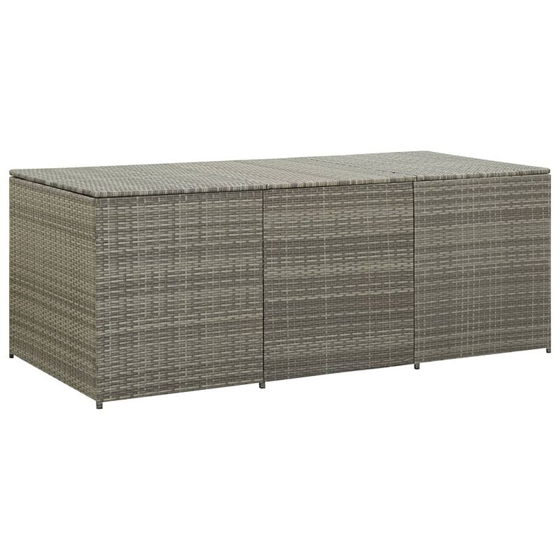 Foto van Vidaxl tuinbox 180x90x75 cm poly rattan grijs