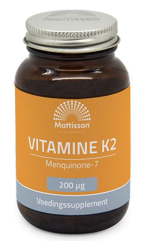 Foto van Mattisson healthstyle vitamine k2 200mcg tabletten