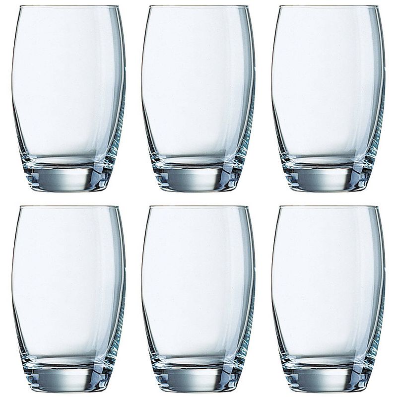 Foto van 6x drinkglazen voor water/sap/limonade salto 350 ml - drinkglazen