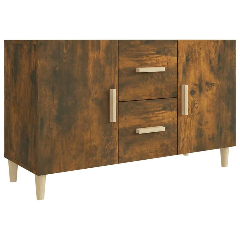 Foto van Vidaxl dressoir 100x36x60 cm bewerkt hout gerookt eikenkleurig