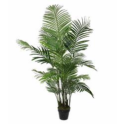 Foto van Mica decorations palm kunstplant - groen - h130 x d125 cm - kunstplanten