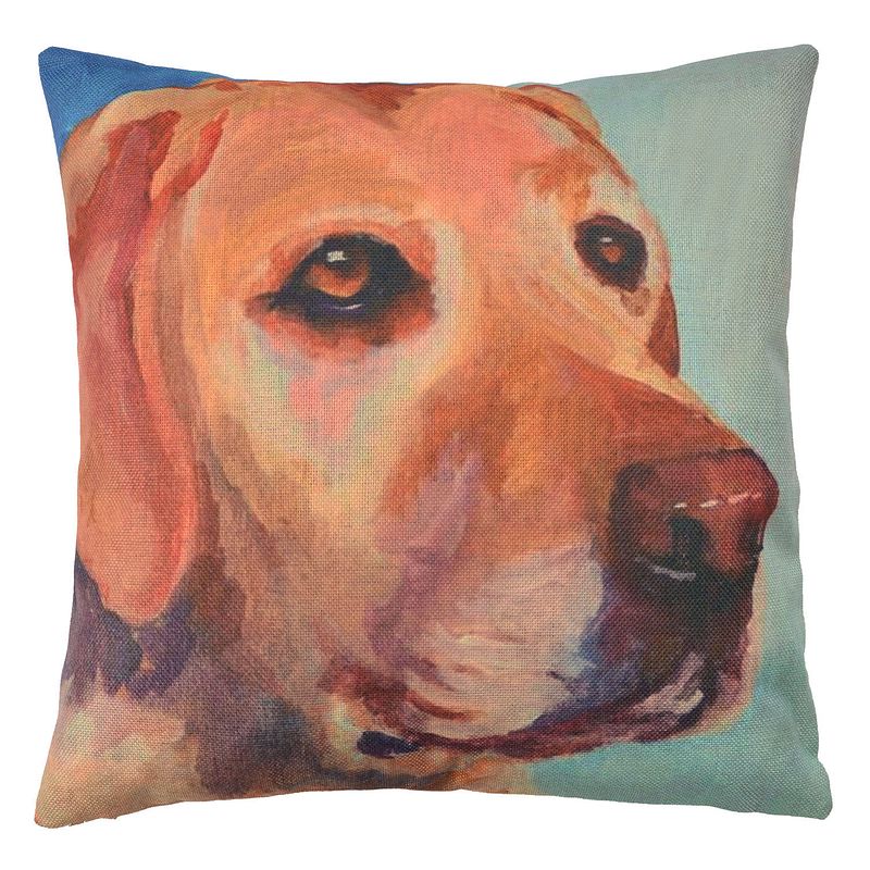 Foto van Clayre & eef kussenhoes 43*43 cm bruin, geel, groen polyester