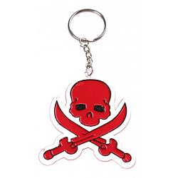 Foto van Toi-toys sleutelhanger doodshoofd rood 7 cm