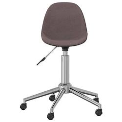 Foto van The living store eetkamerstoelen - draaibaar - gasveermechanisme - taupe - 43 x 45 x (72.5 - 94.5) cm - stof