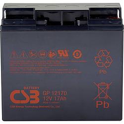 Foto van Csb battery gp 12170 standby usv loodaccu 12 v 17 ah loodvlies (agm) (b x h x d) 181 x 167 x 76 mm m5-schroefaansluiting onderhoudsvrij, geringe zelfontlading