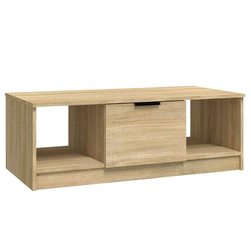 Foto van Infiori salontafel 102x50x36 cm bewerkt hout sonoma eikenkleurig