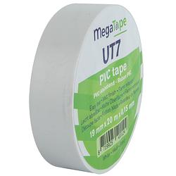 Foto van Showgear megatape ut7 pvc tape 19 mm x 20 m, wit