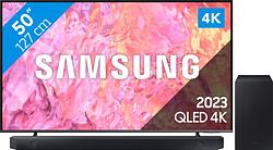 Foto van Samsung qled 50q64c (2023) + soundbar