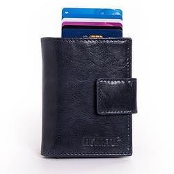 Foto van Figuretta cardprotector met muntvak rfid glanzend leder blauw