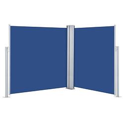 Foto van The living store zijluifel uittrekbaar - 140 x (0-600) cm - blauw polyester pu-coating