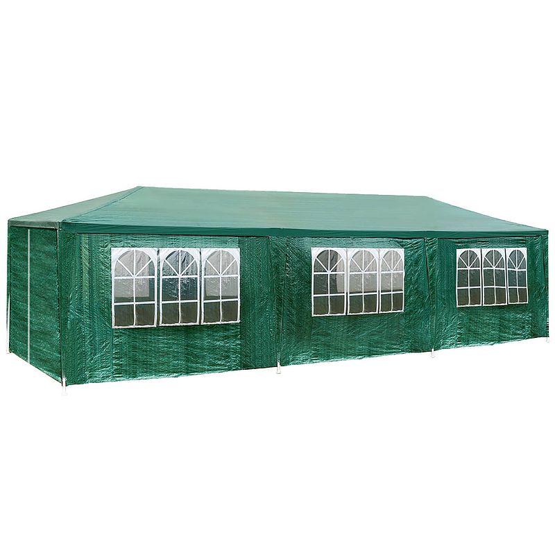 Foto van Tectake® - tuinpaviljoen elasa 9x3m met 8 zijdelen - groen