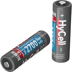 Foto van Hycell hr06 2700 oplaadbare aa batterij (penlite) nimh 2400 mah 1.2 v 4 stuk(s)