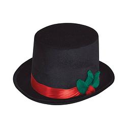 Foto van Zwarte sneeuwman hoed voor volwassenen - verkleedhoofddeksels