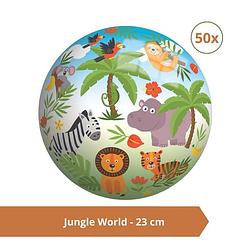 Foto van Bal - voordeelverpakking - jungle world - 23 cm - 50 stuks