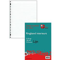 Foto van Benza - ringbandpapier a4 - schrijfpapier lijn - 23 ringen - 100 vel - 10 stuks