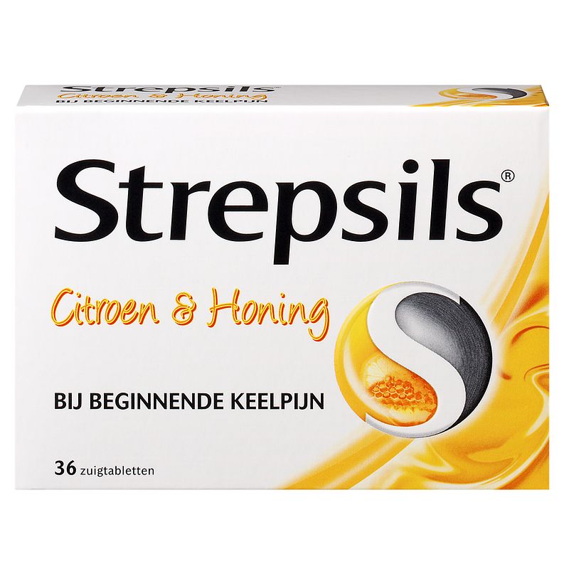Foto van Strepsils citroen & honing zuigtabletten