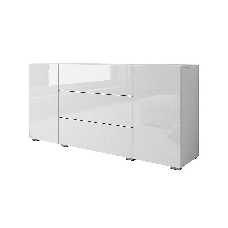 Foto van Meubella dressoir bonzo - wit - 150 cm