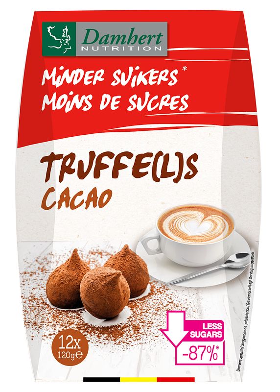 Foto van Damhert minder suikers truffels cacao